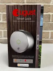 August Smart Lock Bluetooth Deadbolt Homekit - Silver - AUG-SL02-M02-S02 **NEW**