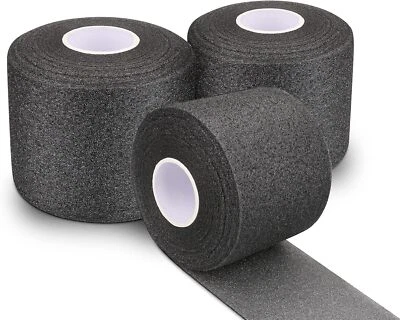 Pre Wrap for Athletic Tape 3 Pieces Black Foam Underwrap for Sports Comfortable
