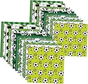 HOMOCONO 24 Sheets Sports Soccer Wrapping Paper Football Theme Party Decorations Wrapping Paper Bulk Festive Soccer Print