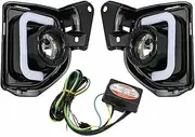 LED DRL Daytime Running Light Front Fog Lamps Assembly w/Turn Signal Accessories Compatible With Toyota Hiace 2014 2015 2016 2017 2018