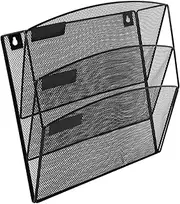 PLAFOPE Office Wall Organizer Multi-Layer File Holder Metal Hanging File A4 Folder Storage Easy Install