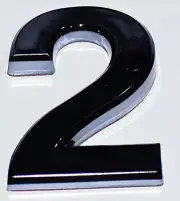Apartment Number Sign/Mailbox Number Sign, 2 (Black,3D, 2.75 x 1.75)-REF24-1027