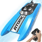 Catzon Remote Control Boats 20+MPH with Reverse Function for Pools-Blue