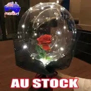 Luminous Led Balloon Transparent Bubble Enchanted Rose Party Valentine's Gift VH