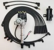 CHEVY BIG BLOCK 396 454 Small Cap HEI Distributor+BLACK 45K Coil+PLUG WIRES-180s