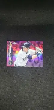 2020 Topps Chrome CHRISTIAN YELICH #138 Pink Refractor SP - Brewers