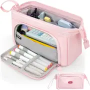 Capacity Pencil Case Storage Pouch Marker Pen Case Travel Simple Stationery Bag
