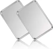 Stainless Steel Baking Sheet Set of 2, Cookie Sheet Metal Baking Pan Oven Tray