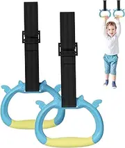 Gymnastics Rings, Adjustable Strap Gymnastics Bar, Sweat-Absorbent Strong Load Bearing Kids Pull Up Bar for Physical Training