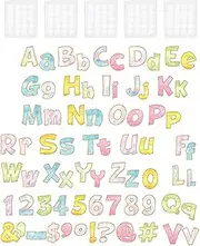 SHOWERORO 1 Set Watercolor Letter Cutouts Die Cut Letters for Bulletin Board Classroom Wall for Home Parties School Decorations