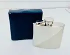 Liquor Flask 4oz Pocket Hip Flask Screw Cap Diagonal Design Stainless Steel NEW