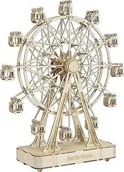 Rolife 3D Wooden Puzzle for Adults,Mechanical DIY Crafts Kits for Kids,Ferris Wheels Music Model Kits to Build,Brain Teaser Puzzles for Boys and Girls