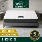 Giselle Mattress QUEEN KING SINGLE DOUBLE Bed Mattresses Spring Firm Foam 16cm