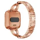 Bling Diamond Metal Strap Stainless Wrist Watch Band for Fitbit Versa 1/2 /Lite