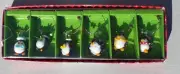 PIER 1 IMPORTS BLOWN GLASS CHRISTMAS PENGUIN DRINK WINE CHAMPANE CHARMS SET OF 6
