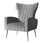 Armchair Grey Velvet Kate Artiss