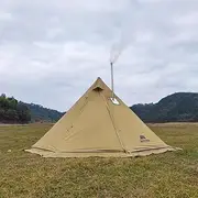 4-6 People Hot Tent with Stove Jack Camping Pyramid Teepee Tent for Camping Backpacking Hiking