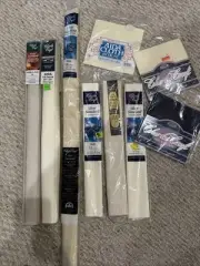 Lot 9 Cross Stitch Fabric Aida Charles Craft 11, 14, 18 Count Thread BRAND NEW!