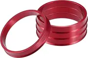 X AUTOHAUX Car Hub Centric Rings OD 72.6mm to ID 67.1mm Hub Centric Rings Wheel Bore Center Spacer Aluminum Alloy Red (Set of 4)