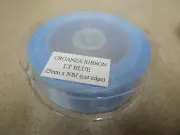 LIGHT BLUE Organza Ribbon 25mm wide x 50 metres Long - Cut Edge