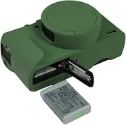 Silicone Gel Camera Case for Canon PowerShot G5x Mark ii Protective Rubber Soft Camera Cover Bag Green