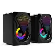 USB Wired LED Computer Speakers Stereo Bass Subwoofer 3.5mm Jack for Desktop PC