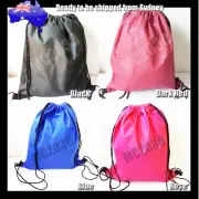 Cotton Drawstring Gym Sackpack School Library Swimming Travel Sport Backpack AU