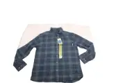 Eddie Bauer Flannel Lumberjack Camp Button Up Shirt 100% Cotton Medium Plaid