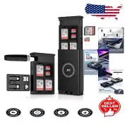 Aluminum Travel Case with SD Card Reader and Multiple USB Adapters for Easy Use