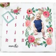 Baby Photography Props Milestone Background Backdrop Cloth Milestone Blanket