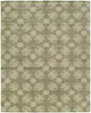2x3 Kalaty Ivory Faded Repeat Fractal Geometric Door Mat PF-356 - Aprx 2' x 3'