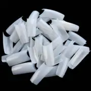 500Pcs Clear Stiletto False Gel Pointy Art Acrylic Fake French Nail Tips