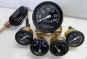 For Willys MB Jeep Ford GPW Miles Speedometer Temp Oil Fuel Amp-OLIVE Gauges Kit (for: Jeep)