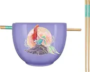 Disney The Little Mermaid Ariel 20-Ounce Ceramic Ramen Bowl and Chopstick Set