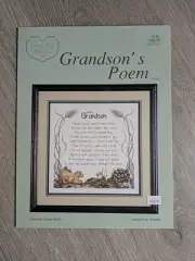 Cross My Heart Grandson's Poem Counted Cross Stitch Designs By Melinda