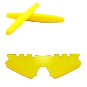 WL Yellow Vented Non-Polarized Lenses + Yellow Earsocks For Oakley M Frame Sweep