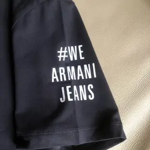 [品味人生2]保證全新正品 Armani Jeans AJ  黑色 彈性  短袖T恤 短T  size L