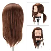 14" 100% Human Hair Training Doll Head for Hair Styling Manikin head for Cutting