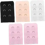 [SAFIGLE] 5pcs Women Bra Extender Hooks 2-hook Bra Extension Straps Bra Strap Extender 2 Hook Bra Extension for Backless Bra Bra Extender 2 Hook Random