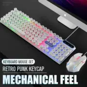 USB Wired Gaming Keyboard Mouse Combos PC LED Gaming Mouse and Keyboard Set Kit