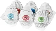 Easy Beat EGG Portable Male Masturbator Sex Toys for Men Pocket Pussy Egg Set Stroker Adult Sex Toys Ultra Soft Stretchy 3D Realistic Textured Male Masturbators Cup Penis Training 6 Pack