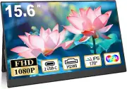 Portable Monitor 15.6 Inch - 1080P FHD USB-C Laptop Monitor HDR Computer Display