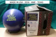 15# 2oz TW 2.08, PIN 1-1.5, AMFTX AMF 2016 NIGHTHAWK SE STEALTH Bowling Ball USA