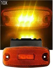 Orange Amber Side LED Marker Lights X10 24V Fits Man Daf Scania Volvo Truck
