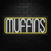 Muffins Neon Sign for Retail Displays | LED Flex Neon | 30"W x 12"H x 1"D