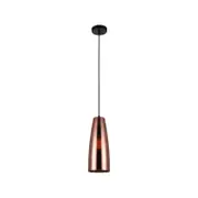 CLA Lighting LAMINA Copper Coloured Glass Pendant Light - Flat Top Ellipse