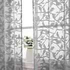 Anji Sheer Grey Curtains 63 Inches Long Light Airy Privacy Textured Sheer Drapes