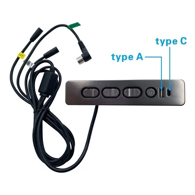 Recliner Electric Sofa 7 Button 5 Male Pin 2 Female Pin Switch with USB A C Port