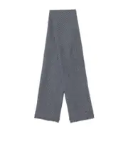 checked tassel scarf One size Grey
