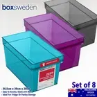 8x Fridge Pantry Storage Box Stacking Nest Drawer Basket Organiser 36x20x20cm
